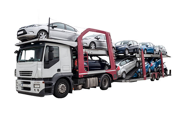 istock Car transport truck 492680741
