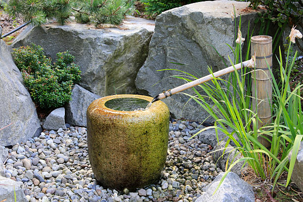 istock Japanese style pump fountain 492680813
