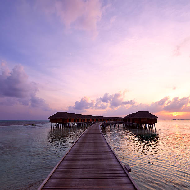 istock Sunset at Maldivian beach 492680855