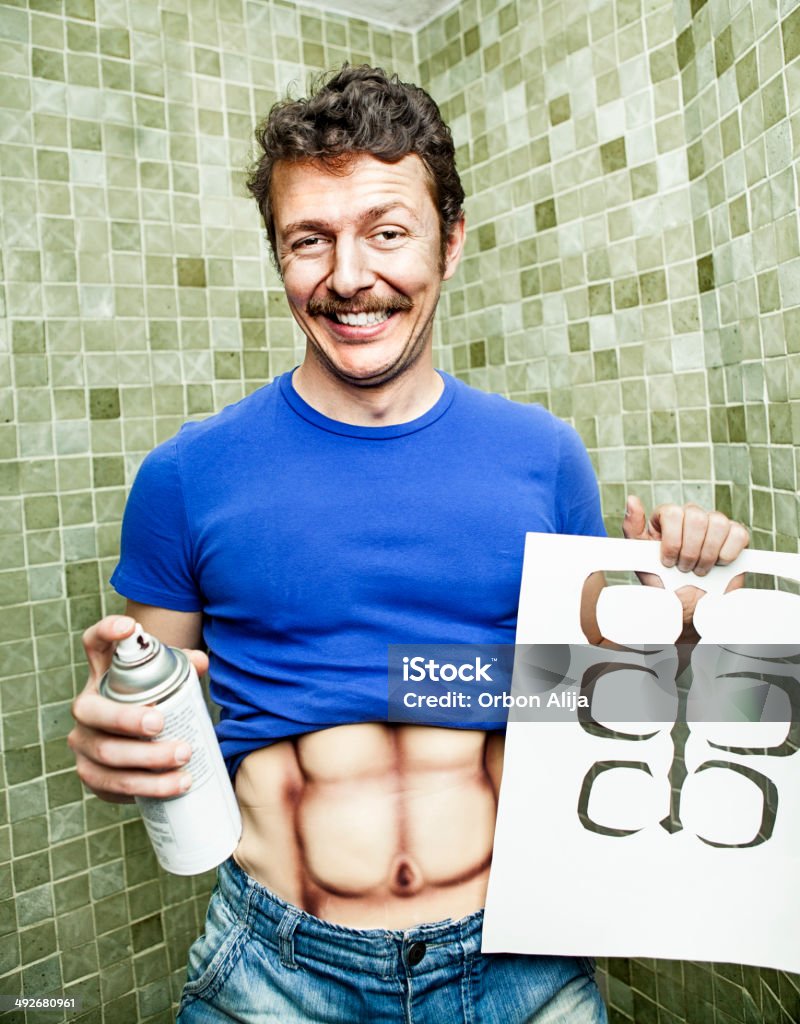 Fake Muscles Stock Photo - Download Image Now - Humor, Men, Bizarre - iStock