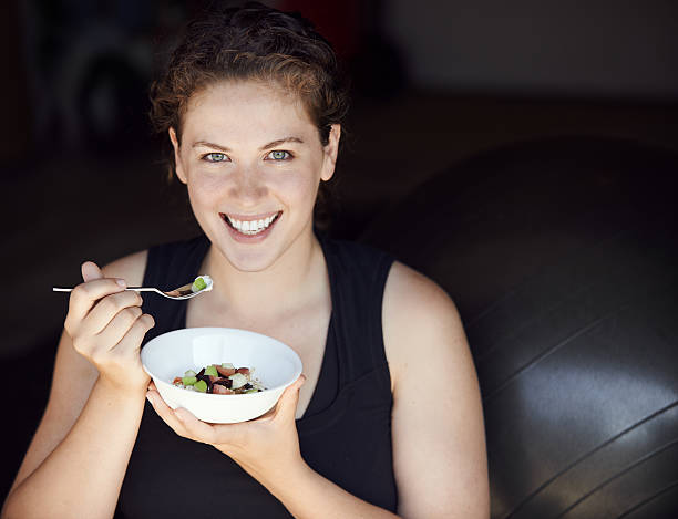 istock Eating healthy keeps me happy 492694318