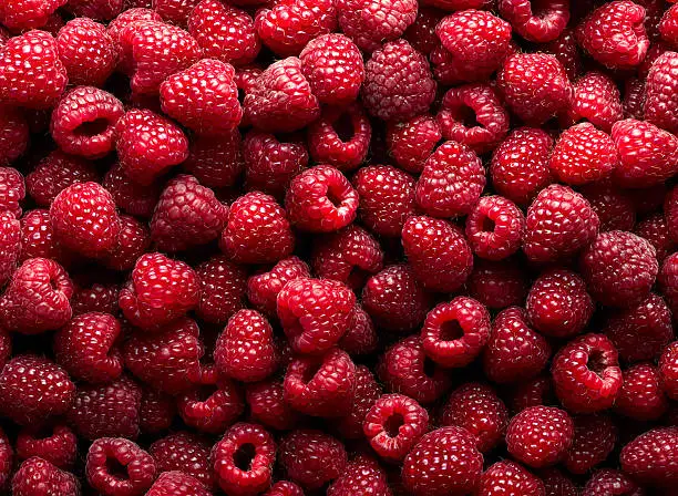 Photo of Raspberry fruit background