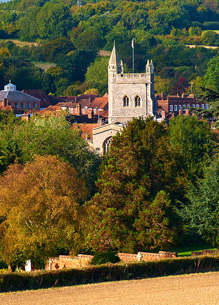 St Mary's Church In Old Amersham Dating from the 13th century, the Church of St Mary's is found in the ancient market town of Old Amersham in Buckinghamshire.    amersham stock pictures, royalty-free photos & images