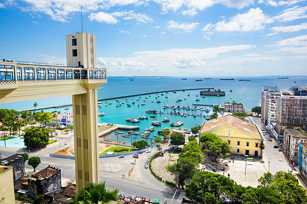 vue de la baie de tous les saints, à salvador, bahia, au brésil - tourism travel architectural feature architecture photos et images de collection