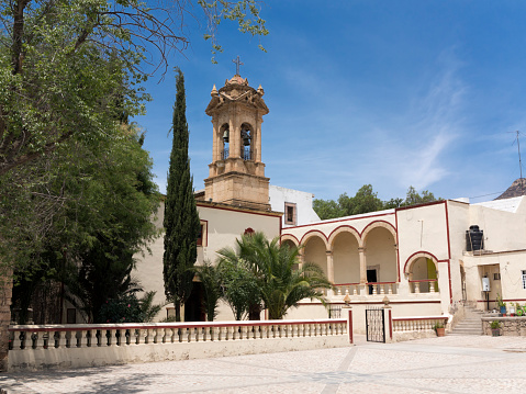 The colonial monastery Santuario El Tepozán near Real de Asientos, Mexico.
