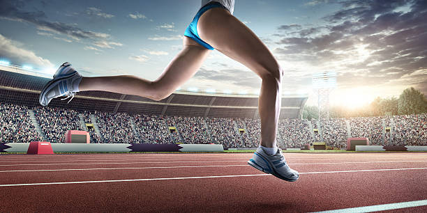 istock Female athlete sprinting 492698990