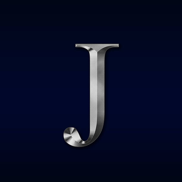 Letter J On A Black Background Stock Photo - Download Image Now - 2015,  Alphabet, Black Color - iStock