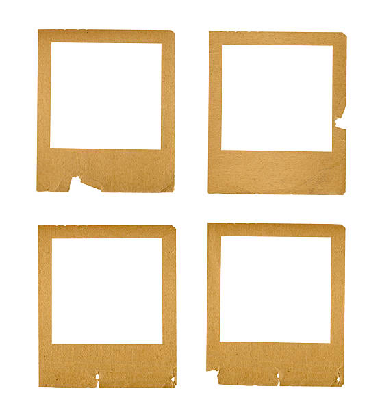 istock Set of old paper slides on isolated background 492700498