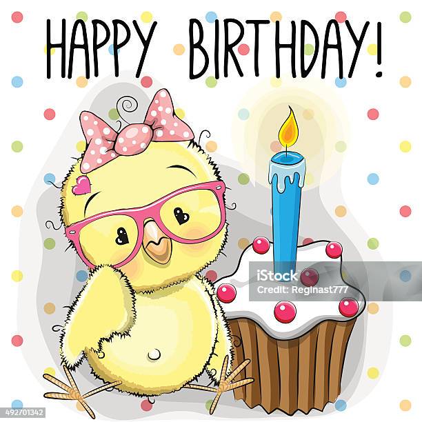 Chicken With Cake Stock Illustration - Download Image Now - 2015, Animal, Animal Themes