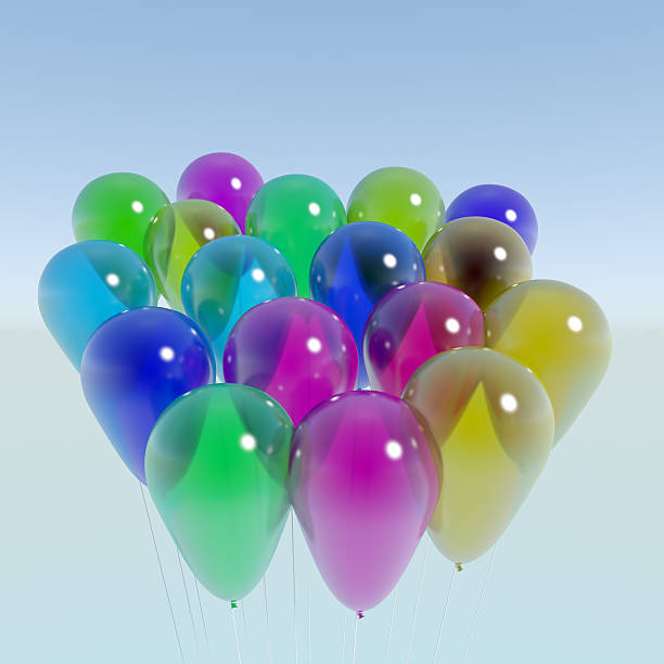 Bunch of Transparent Balloons stock photo