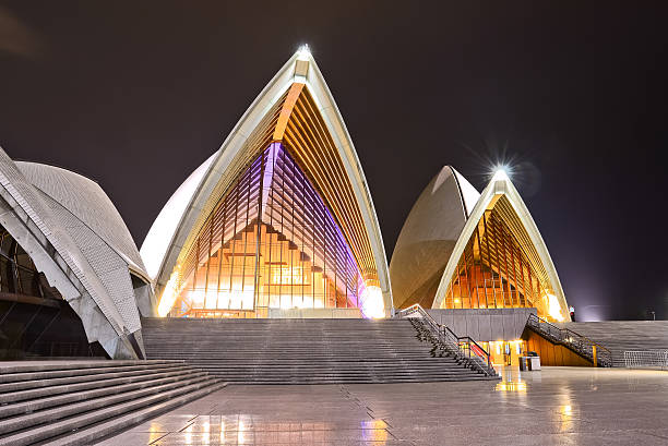 Sydney Opera House at night stock photo