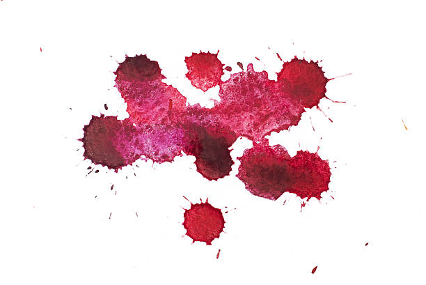 istock Abstract watercolor aquarelle hand drawn colorful shapes art red color 492704240