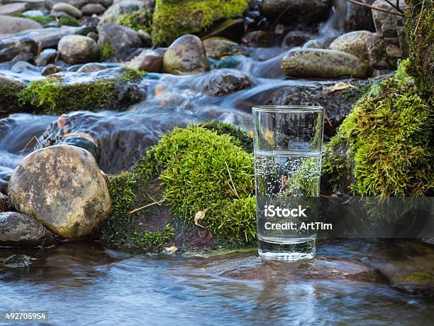 Mineral Water In A Glass Stock Photo - Download Image Now - Freshwater, Drinking Water, Spring - Flowing Water