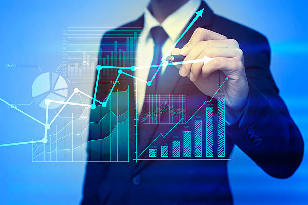istock Closeup image of businessman drawing  graph,business strategy as 492707902