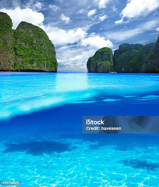 Beautiful Lagoon With White Sand Bottom Underwater View Stock Photo - Download Image Now