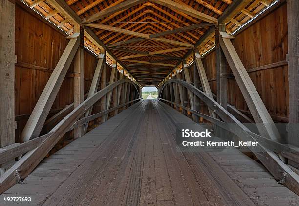 Covered Bridge Interior Stock Photo - Download Image Now - Rockville - Maryland, Indiana, Rural Scene
