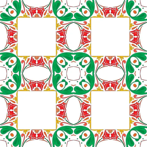 Vector illustration of Portuguese tiles