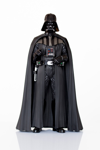 istanbul, Turkey - May 22, 2015: Portrait of  the Star Wars movie character action figure Darth Vader.