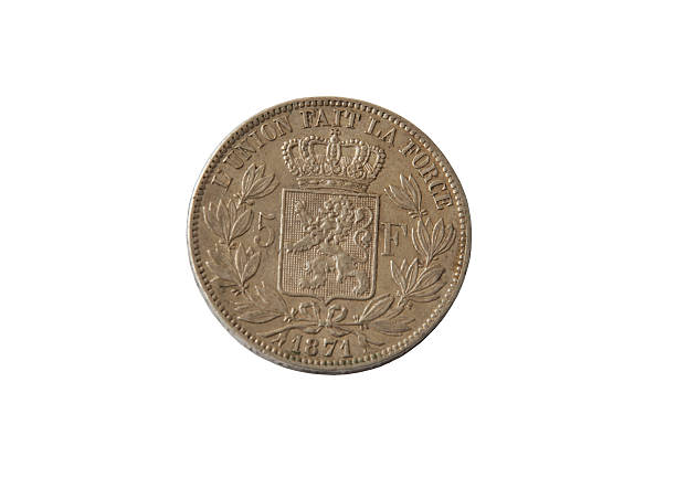 istock ancient silver coin Belgium  Francs  during the reign  Leopold  isolate 492728962