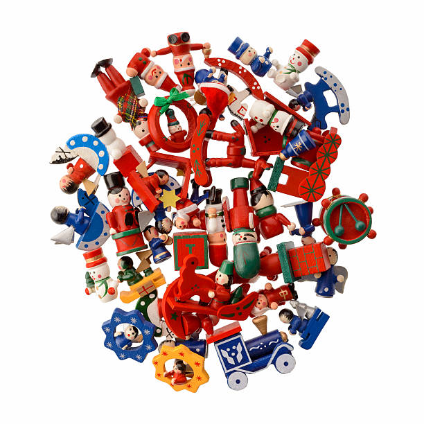 istock Lot of multicolored Christmas decorations 492729422
