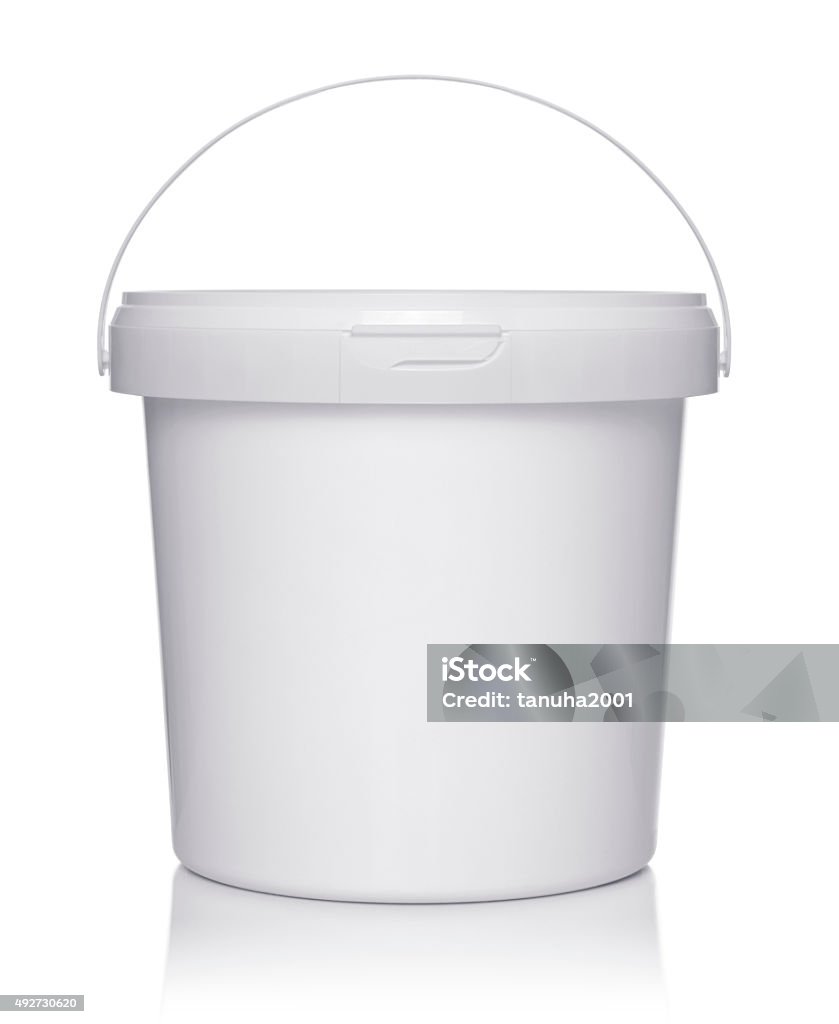 White plastic bucket with lid - Royalty-free Emmer Stockfoto