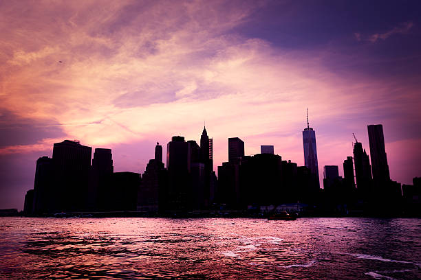 istock Skyline silhouette of lower Manhattan 492731654