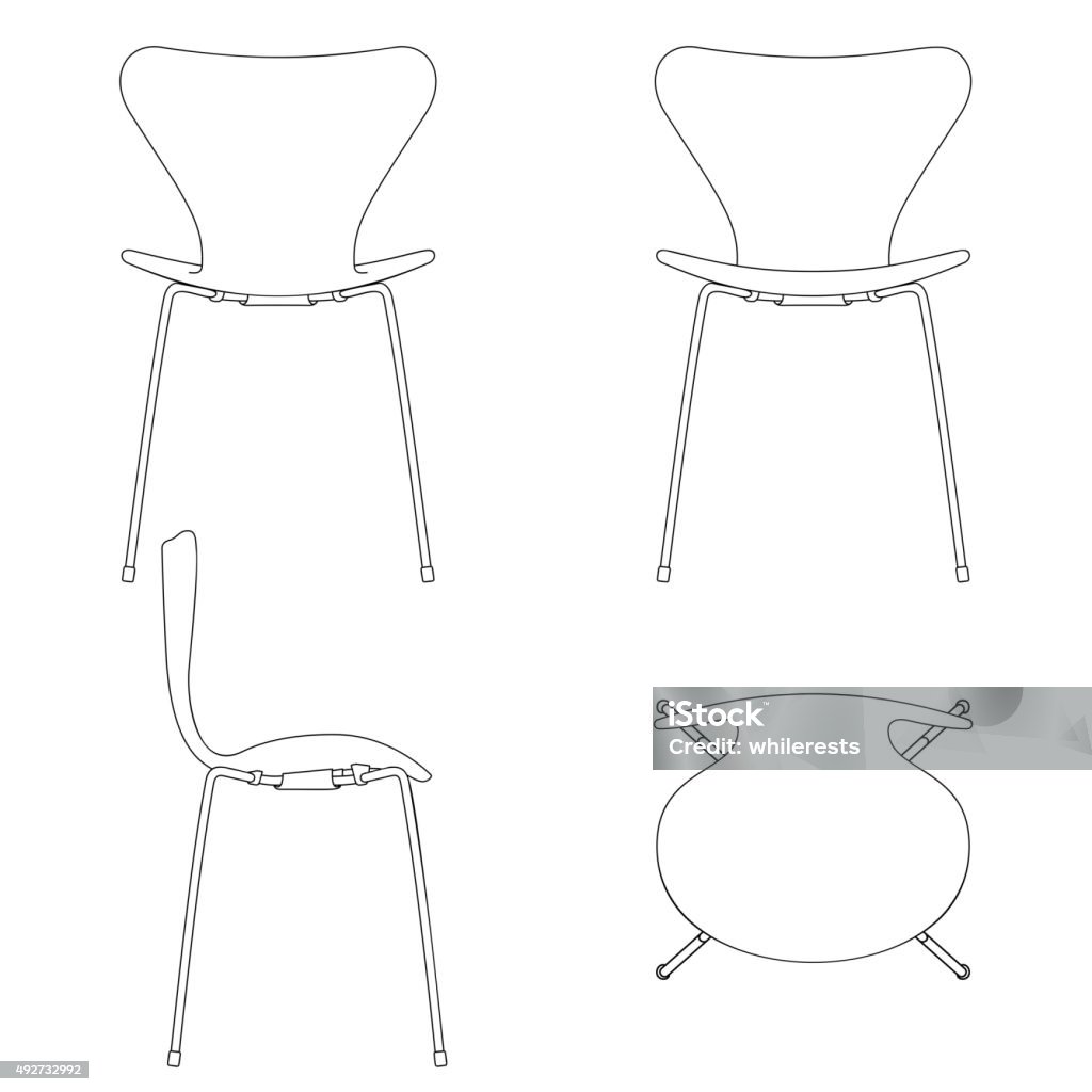 Set of shape outline silhouettes. Modern designs. High detail. Vector Set of shape outline silhouettes. Modern designs. High detail. Vector illustration. EPS10 Chair stock vector