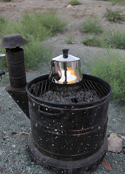 istock Old stove works with wood and charcoal 492739226