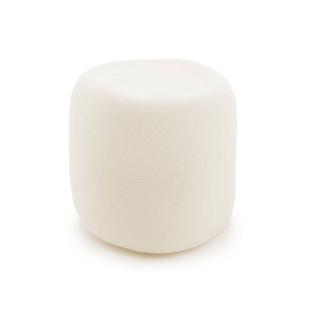 Marshmallow Single marshmallow isolated on white (excluding the shadow) chewy photos stock pictures, royalty-free photos & images
