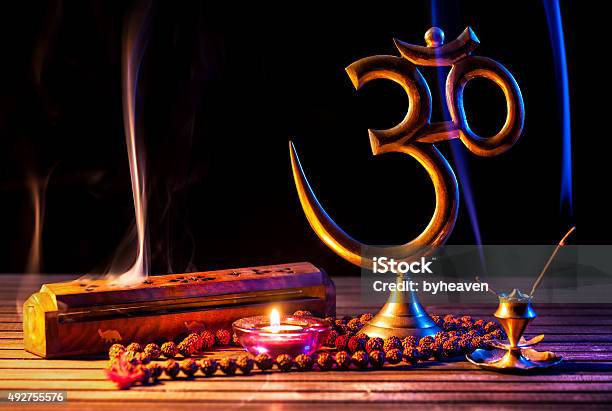 Om Shanti Stock Photo - Download Image Now - Om Symbol, Hinduism, Praying