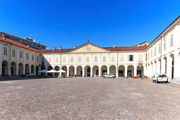 Piazza Ottinetti, the main square of Ivrea stock photo