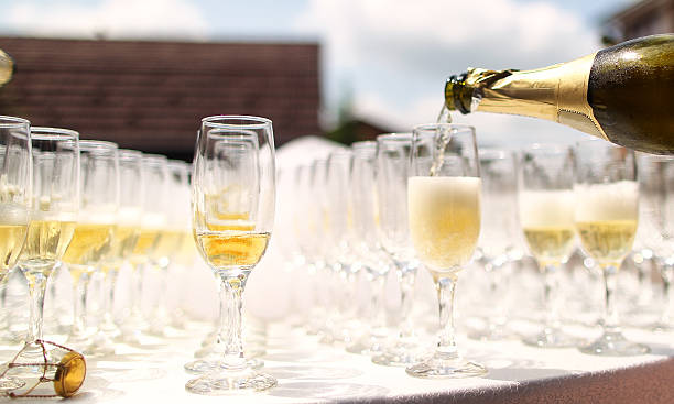 istock Many glasses of champagne 492761064