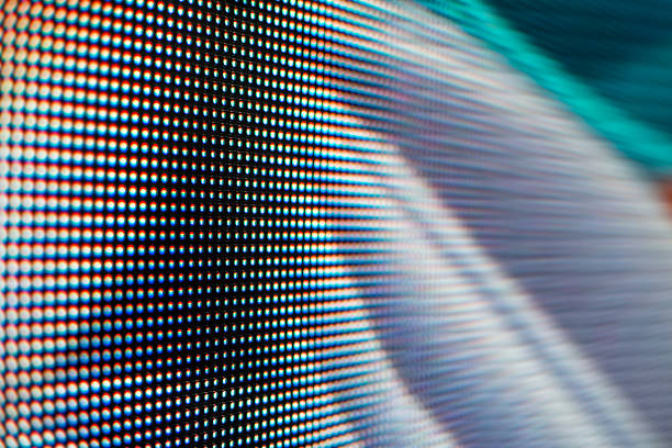 istock Grey and purple LED SMD screen with blue corner 492762880