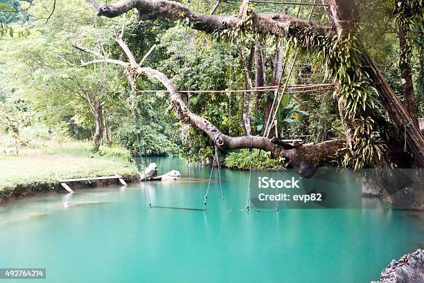 Blue Lagoon In Vang Vieng Laos Stockfoto und mehr Bilder von 2015 - 2015, Asien, Ast - Pflanzenbestandteil