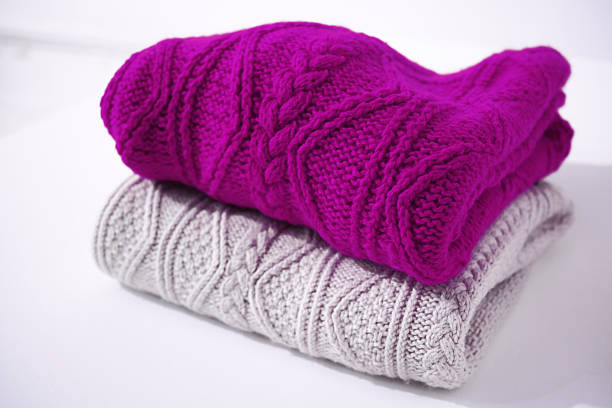 istock Purple And Light Brown Sweaters Isolated On White 492766494