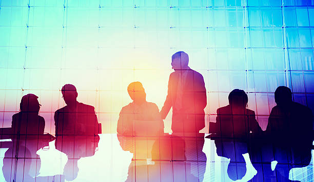 istock Silhouette Global Business People Meeting Concept 492774872