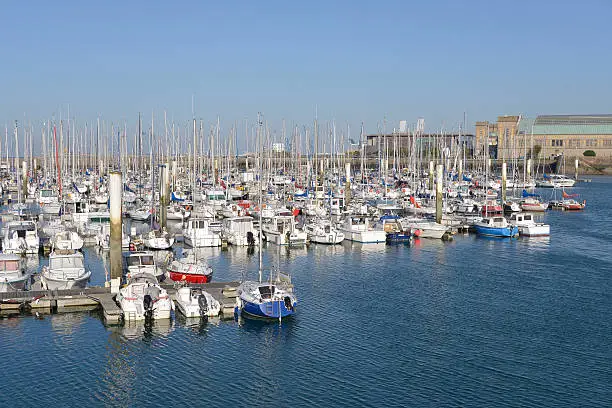 Port of Cherbourg-Octoville, a commune in the peninsula of Cotentin in the Manche department in Lower Normandy in north-western France