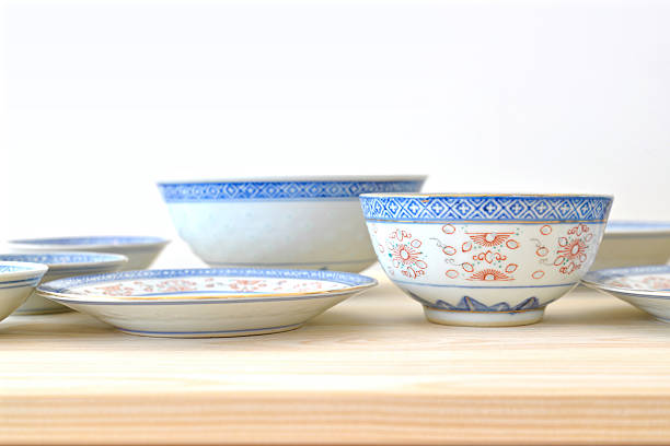 istock Chinese vintage style blue and white bowls. 492778426