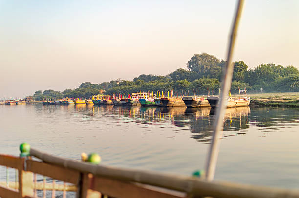 istock Boats stationed at banks 492778790