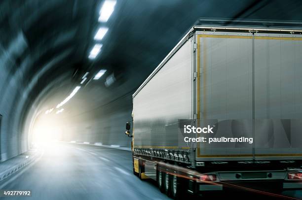 Truck In Tunnel Stock Photo - Download Image Now - Semi-Truck, Truck, Transportation
