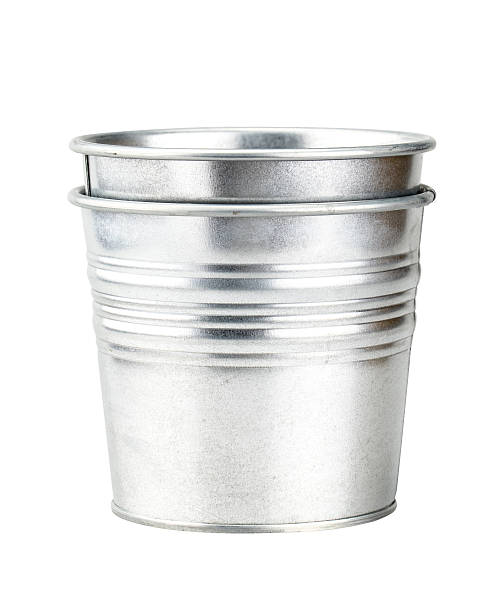 istock Sliver bucket isolated on white background with clipping path 492783270