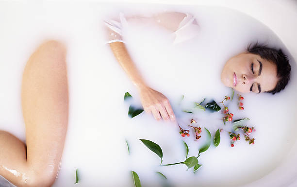 istock Milk baths leave you skin feeling soft, refreshed and moisturized 492783812