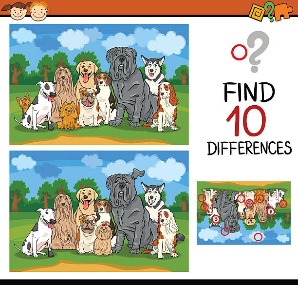 Ilustración de Encuentra Las Diferencias Tarea Para Niños y más Vectores  Libres de Derechos de Contrastes - Contrastes, En búsqueda, Descubrimiento  - iStock