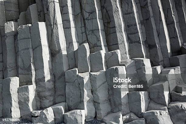 Reynisfjara Rock Stock Photo - Download Image Now - 2015, Basalt, Basalt Column