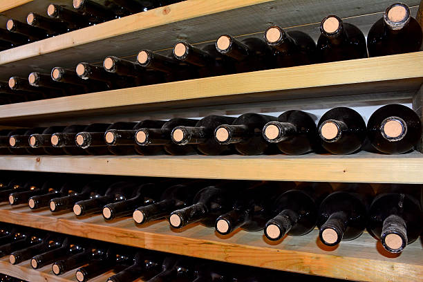 istock Wine bottles in the cellar 492788160