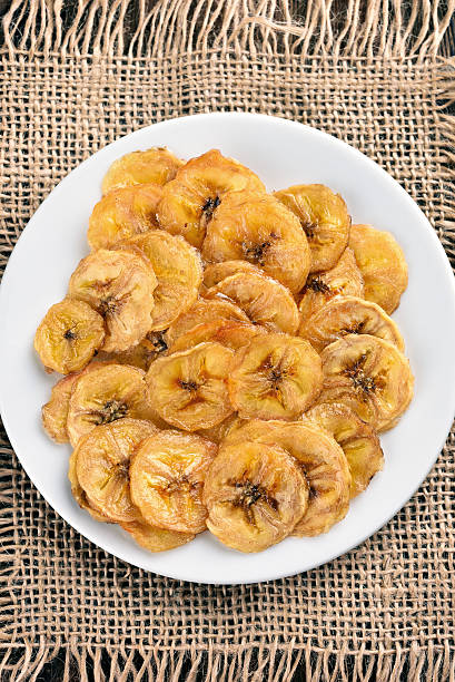 istock Homemade banana chips 492788976