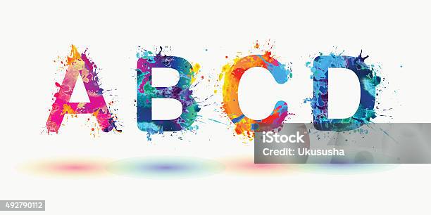 Bright Alphabet Letters A B C D Stock Illustration - Download Image Now - Alphabet, Letter B, Letter C