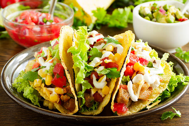 istock Tacos with pork and tomato salsa. 492793431