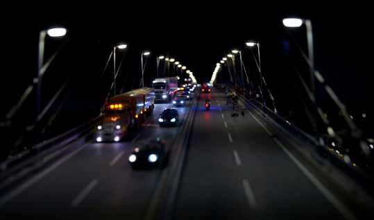 model of night highway