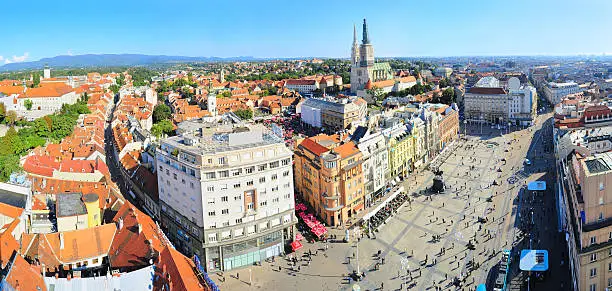 Panoramic view on Zagreb, Croatia